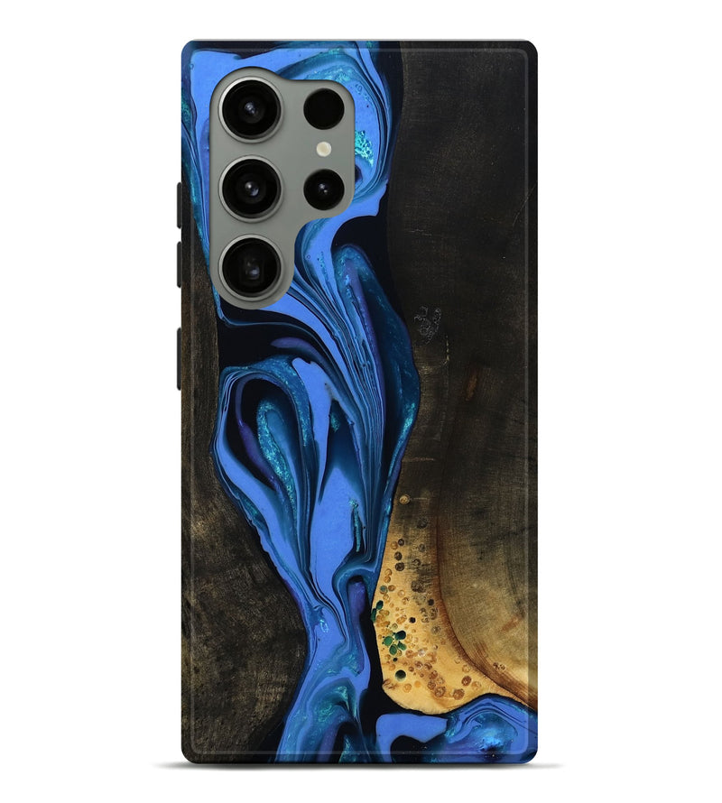Galaxy S24 Ultra Wood Live Edge Phone Case - Teresa (Blue, 800506)