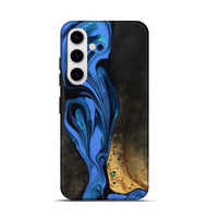 Galaxy S25 Wood Live Edge Phone Case - Teresa (Blue, 800506)