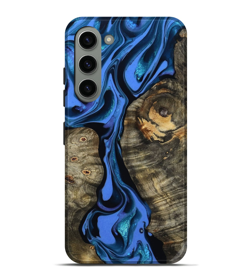 Galaxy S23 Plus Wood Live Edge Phone Case - Bridget (Blue, 800510)