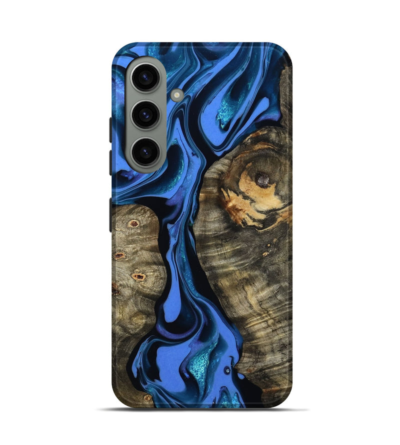 Galaxy S24 Wood Live Edge Phone Case - Bridget (Blue, 800510)