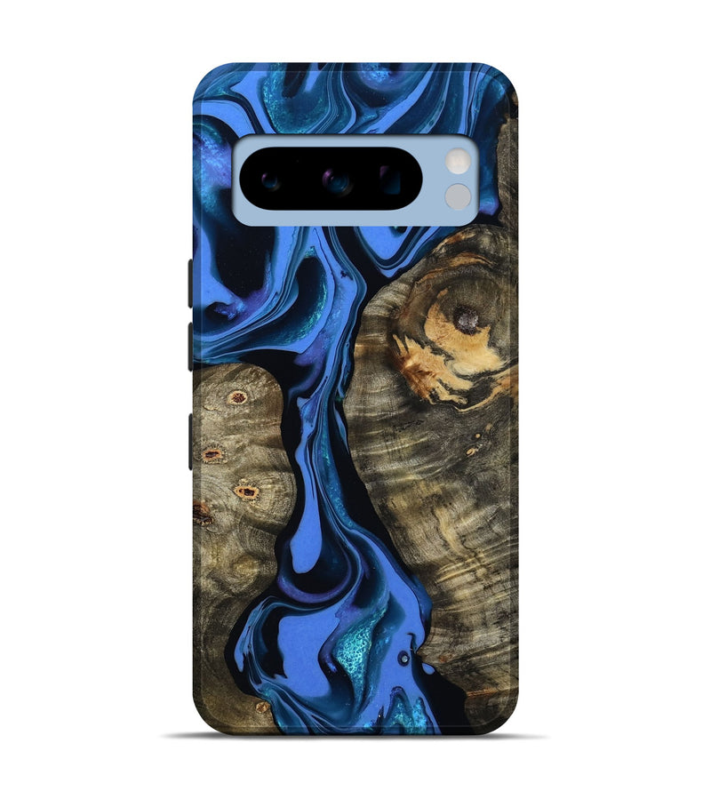 Pixel 8 Pro Wood Live Edge Phone Case - Bridget (Blue, 800510)