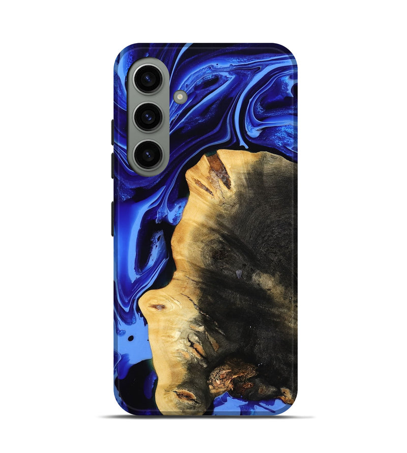 Galaxy S24 Wood Live Edge Phone Case - Zainab (Blue, 800511)