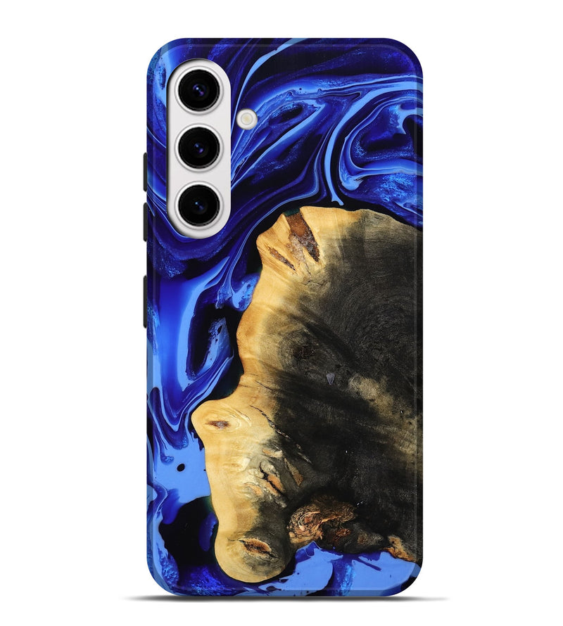 Galaxy S25 Plus Wood Live Edge Phone Case - Zainab (Blue, 800511)