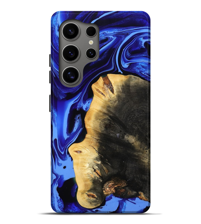Galaxy S25 Ultra Wood Live Edge Phone Case - Zainab (Blue, 800511)