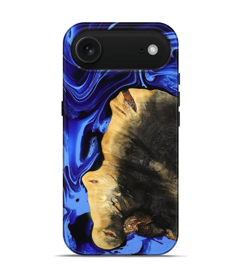 iPhone 17 Air Wood Live Edge Phone Case - Zainab (Blue, 800511)