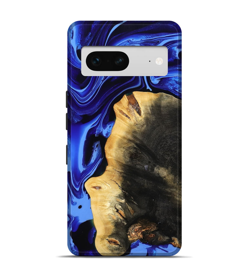 Pixel 7 Wood Live Edge Phone Case - Zainab (Blue, 800511)