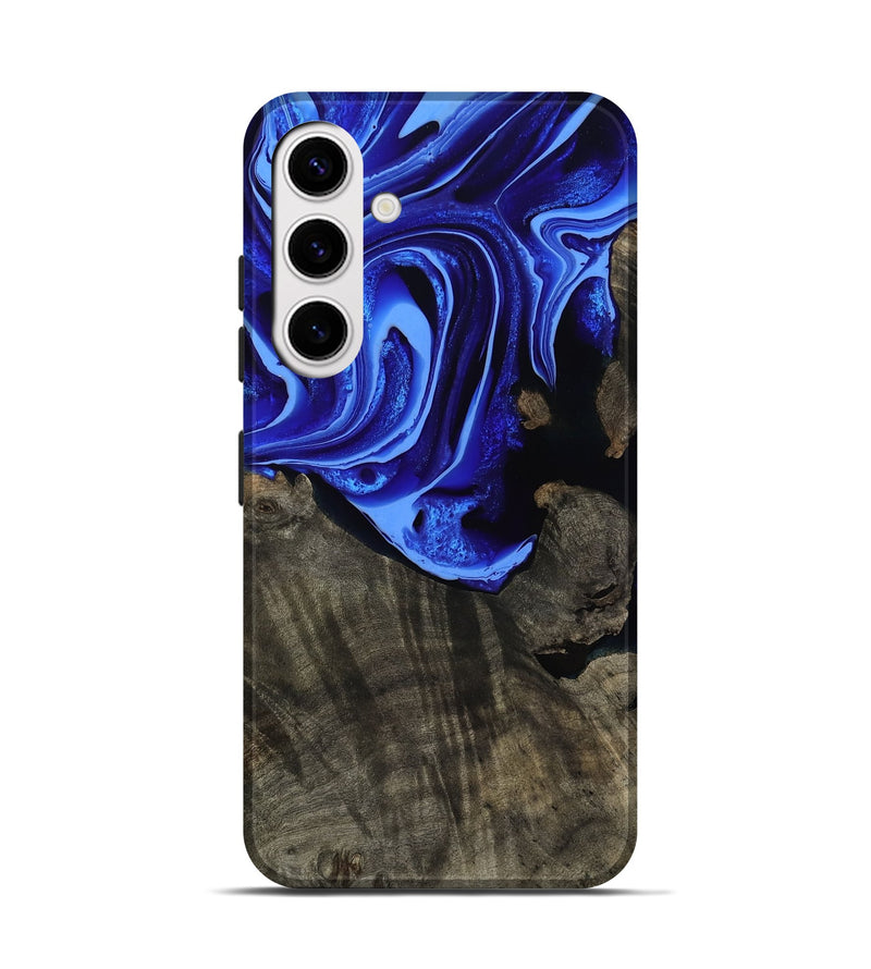 Galaxy S25 Wood Live Edge Phone Case - Antonia (Blue, 800512)