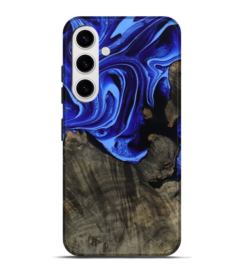 Galaxy S25 Plus Wood Live Edge Phone Case - Antonia (Blue, 800512)