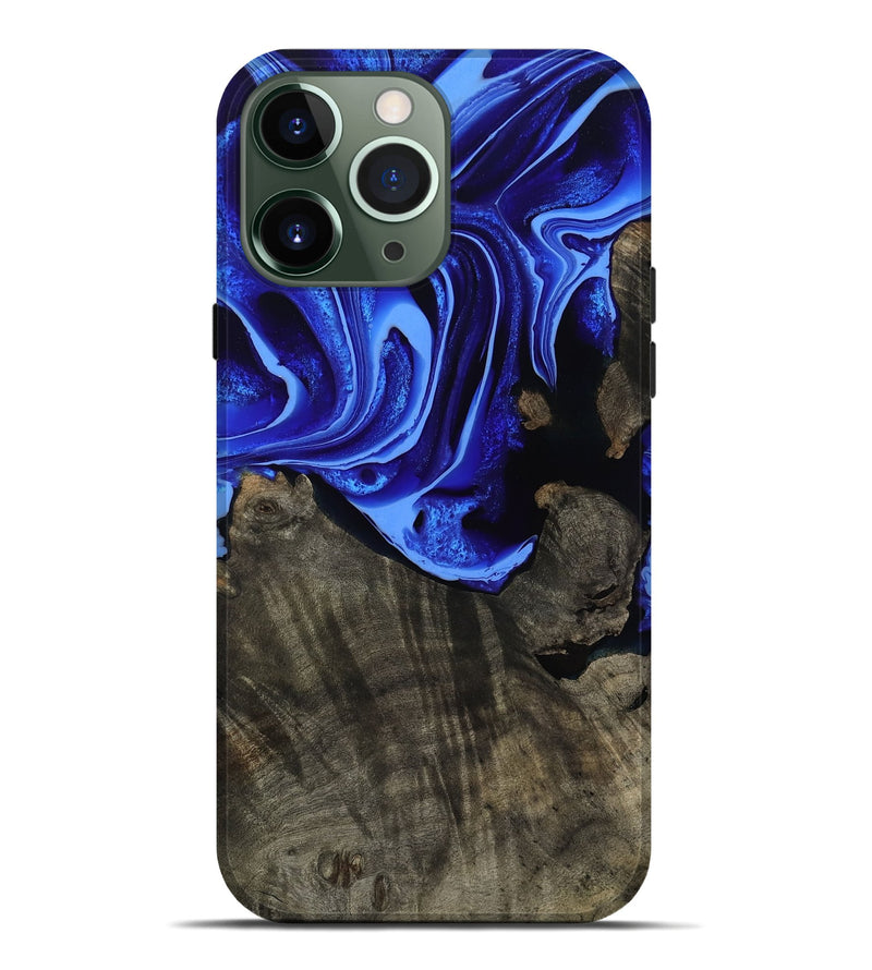iPhone 13 Pro Max Wood Live Edge Phone Case - Antonia (Blue, 800512)