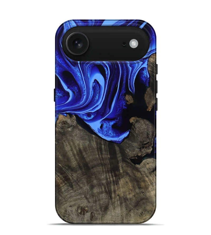 iPhone 17 Air Wood Live Edge Phone Case - Antonia (Blue, 800512)