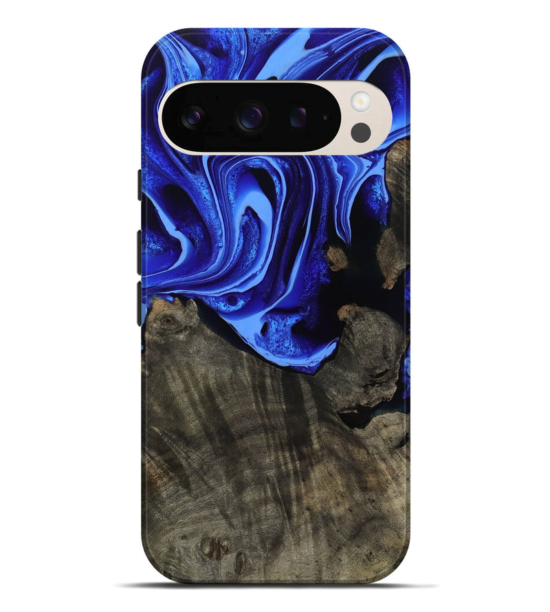 Pixel 10 Pro XL Wood Live Edge Phone Case - Antonia (Blue, 800512)