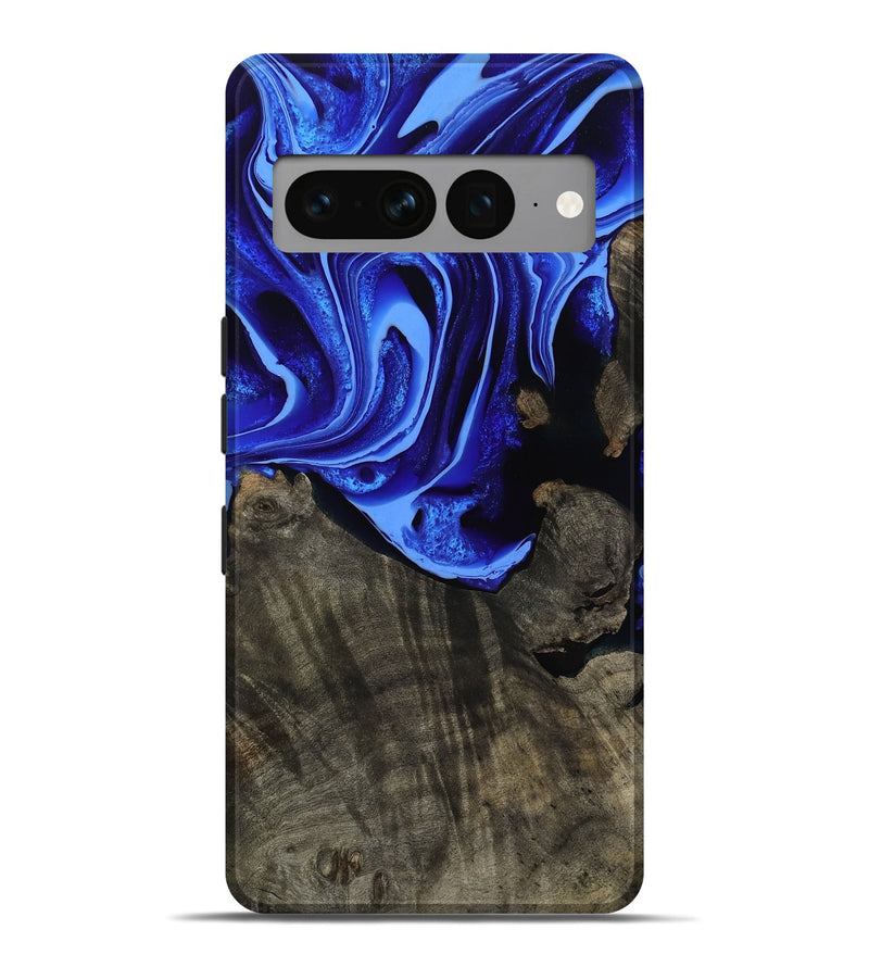 Pixel 7 Pro Wood Live Edge Phone Case - Antonia (Blue, 800512)