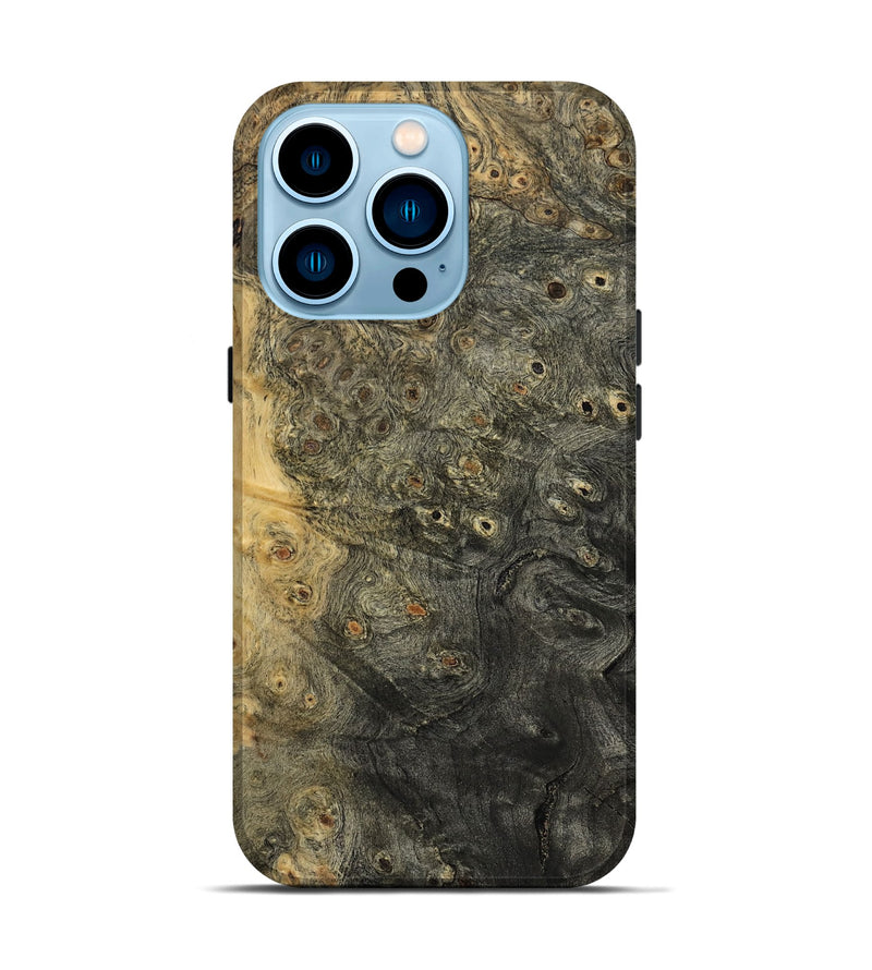 iPhone 14 Pro Wood Live Edge Phone Case - Lige (Wood Burl, 800514)