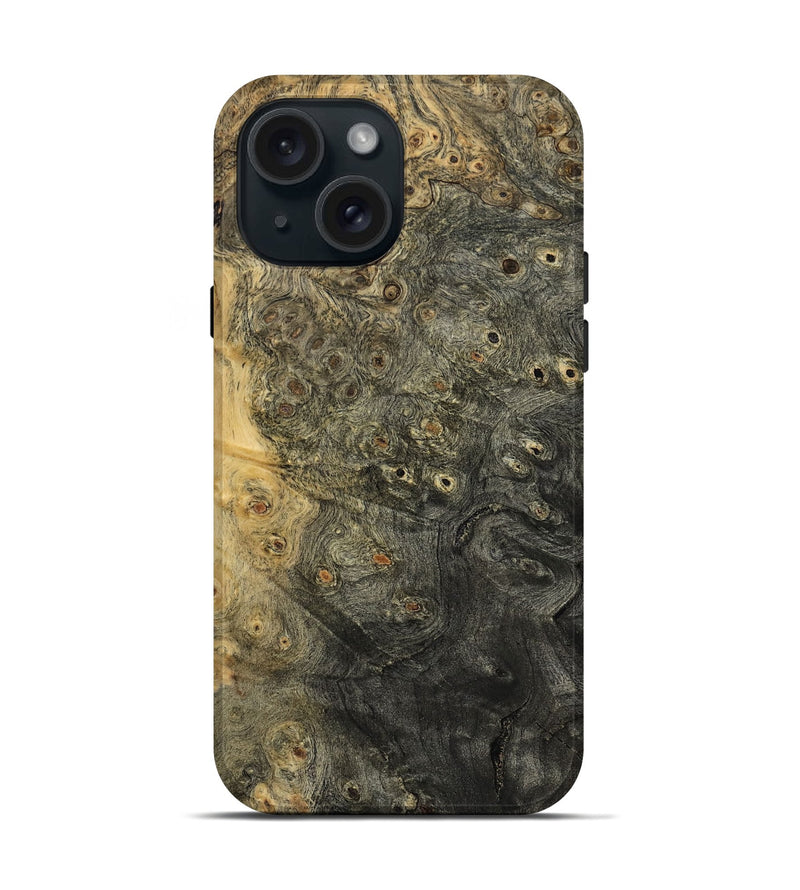 iPhone 15 Wood Live Edge Phone Case - Lige (Wood Burl, 800514)