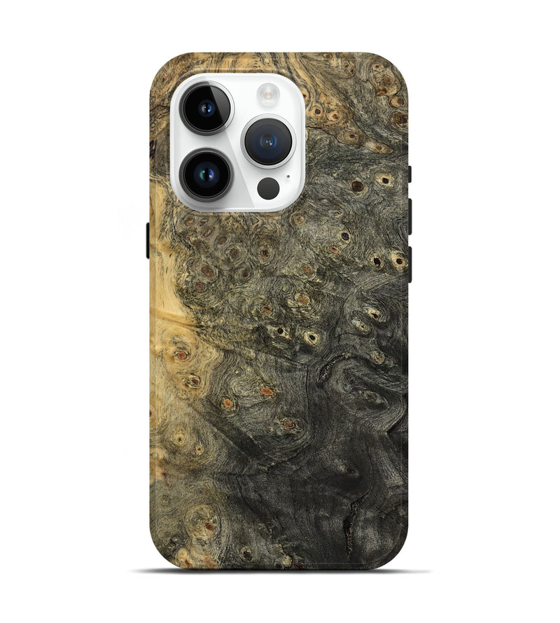 iPhone 15 Pro Wood Live Edge Phone Case - Lige (Wood Burl, 800514)
