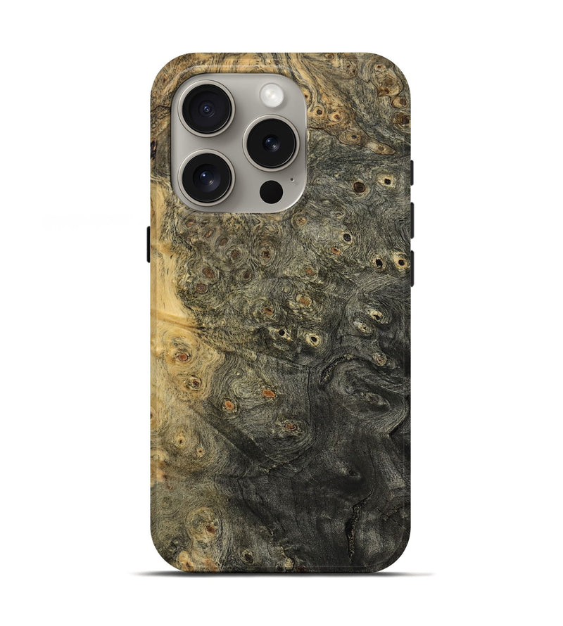 iPhone 16 Pro Wood Live Edge Phone Case - Lige (Wood Burl, 800514)