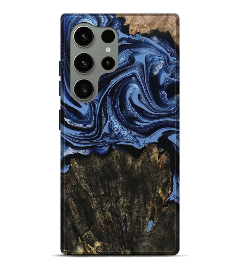 Galaxy S24 Ultra Wood Live Edge Phone Case - Amora (Blue, 800516)