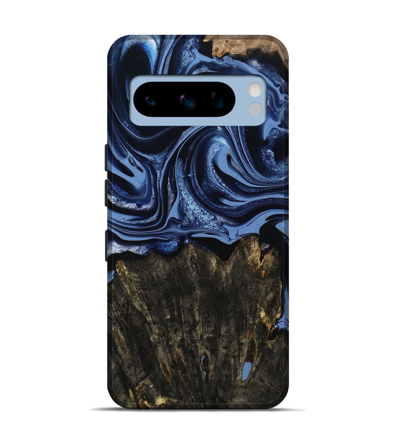 Pixel 8 Pro Wood Live Edge Phone Case - Amora (Blue, 800516)