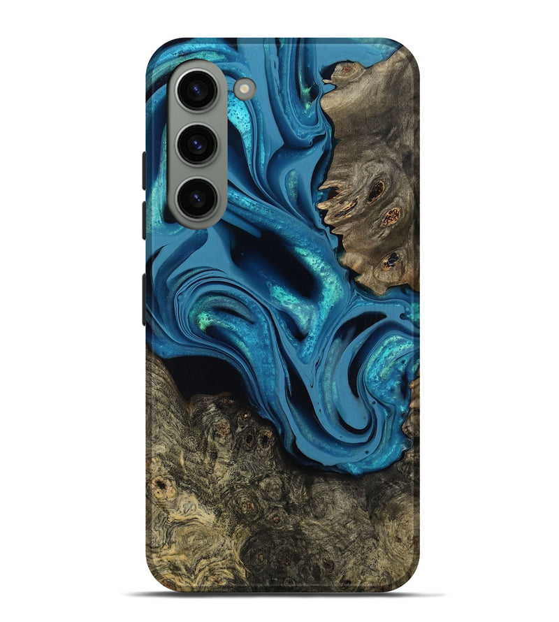 Galaxy S23 Plus Wood Live Edge Phone Case - Giles (Blue, 800519)