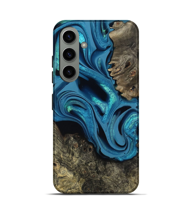 Galaxy S24 Wood Live Edge Phone Case - Giles (Blue, 800519)