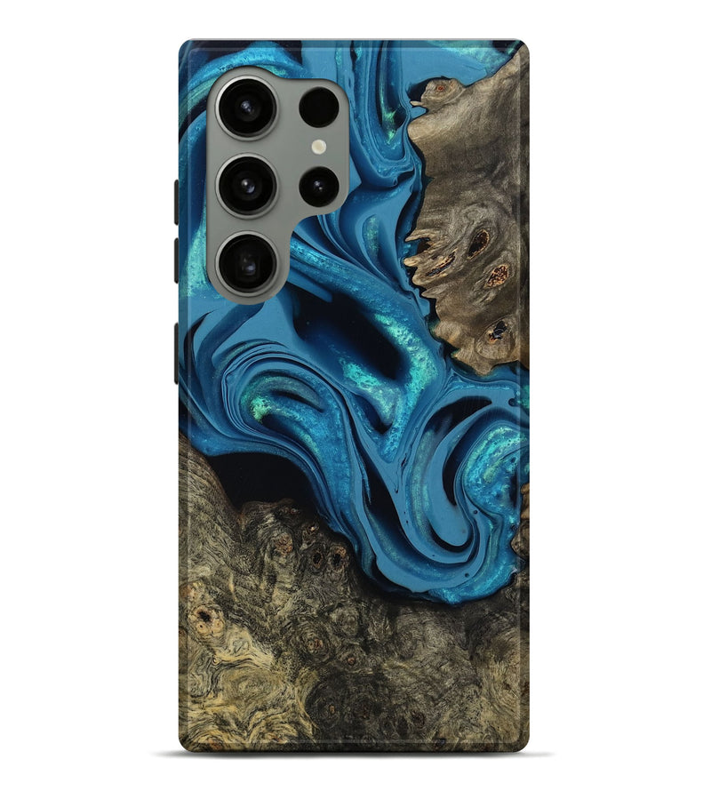 Galaxy S24 Ultra Wood Live Edge Phone Case - Giles (Blue, 800519)