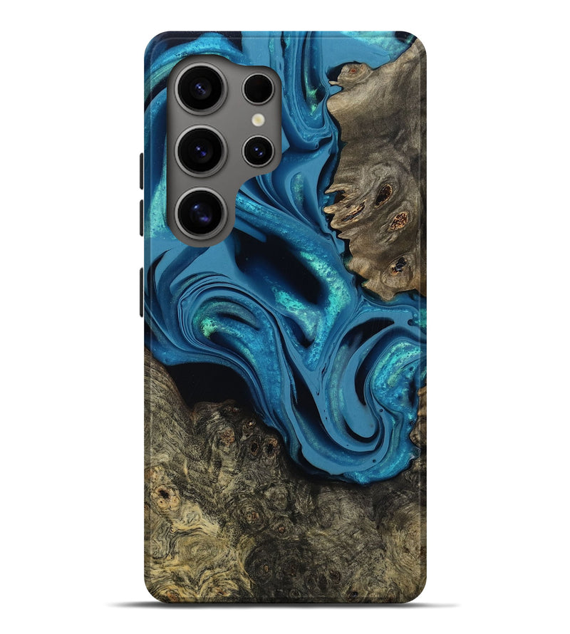 Galaxy S25 Ultra Wood Live Edge Phone Case - Giles (Blue, 800519)