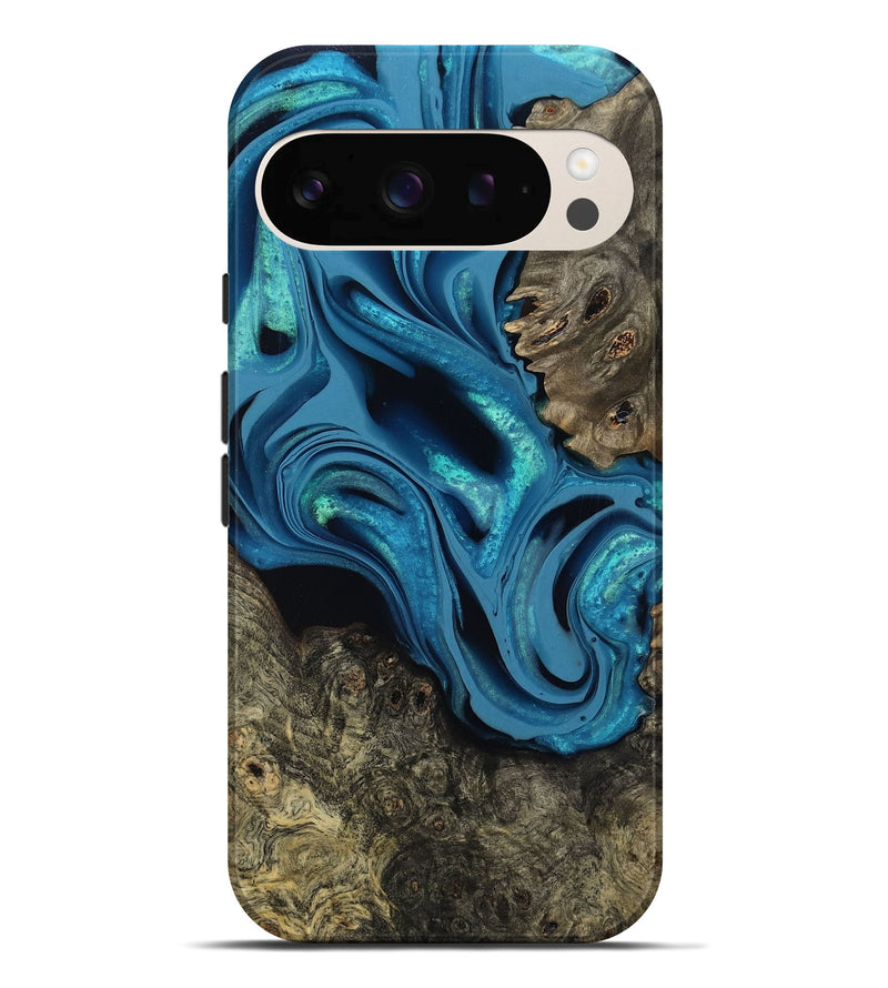 Pixel 10 Pro XL Wood Live Edge Phone Case - Giles (Blue, 800519)