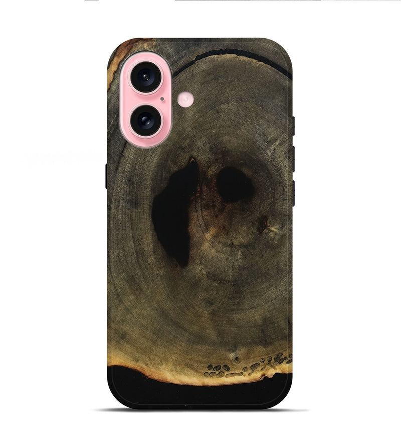 iPhone 16 Wood Live Edge Phone Case - Vivian (Wood Burl, 800521)