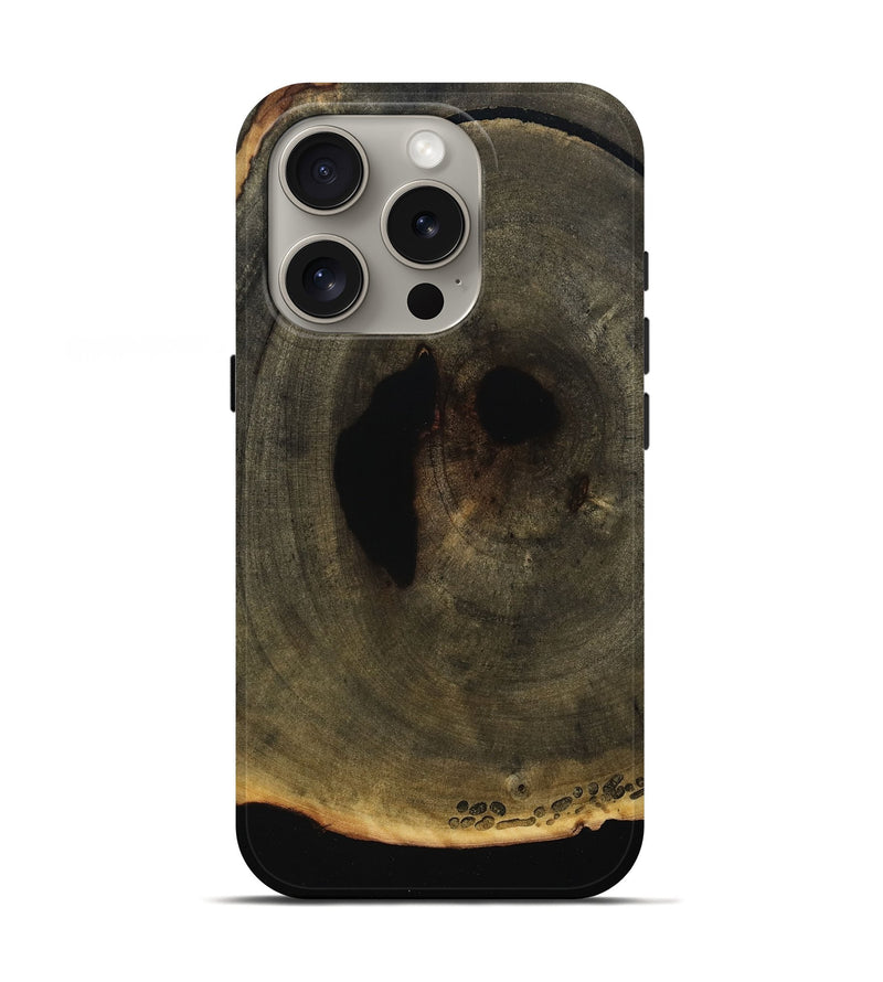 iPhone 16 Pro Wood Live Edge Phone Case - Vivian (Wood Burl, 800521)