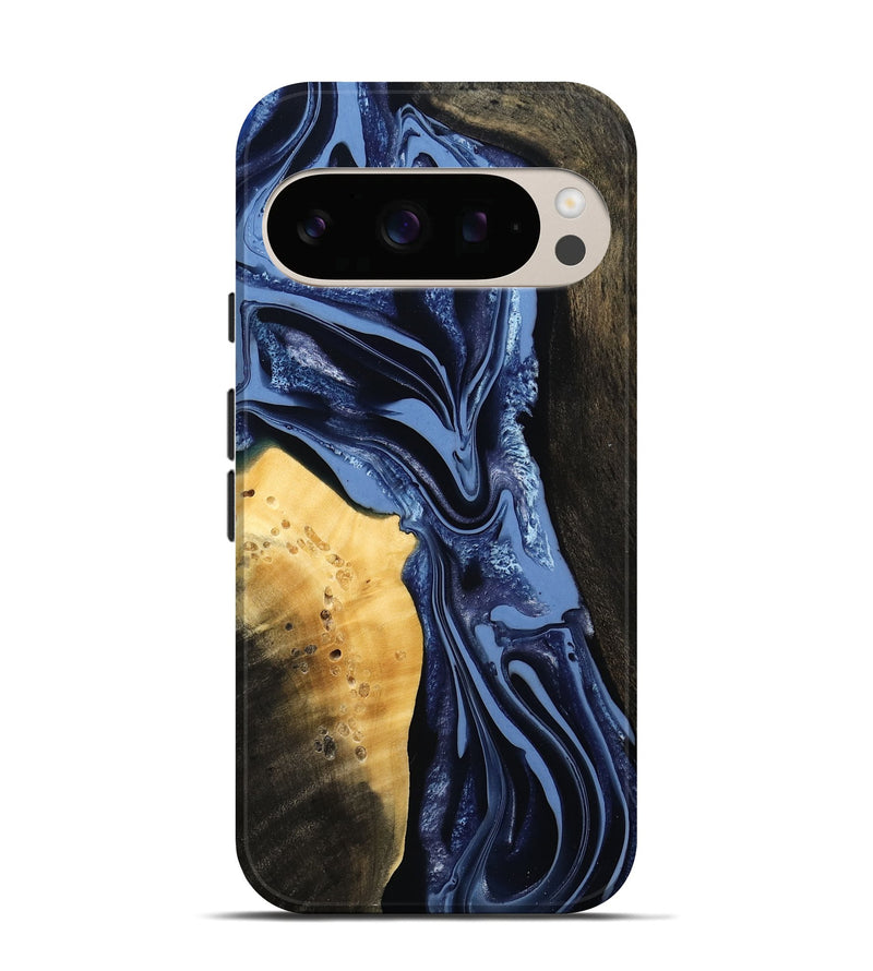 Pixel 10 Wood Live Edge Phone Case - Leeann (Blue, 800523)