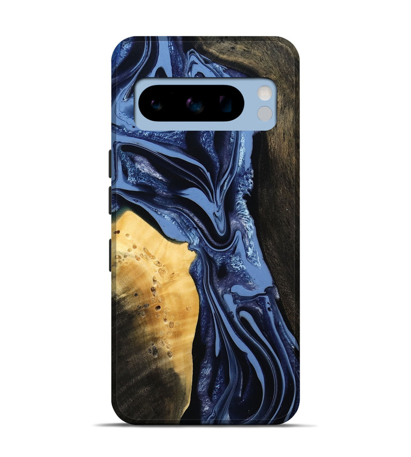 Pixel 8 Pro Wood Live Edge Phone Case - Leeann (Blue, 800523)