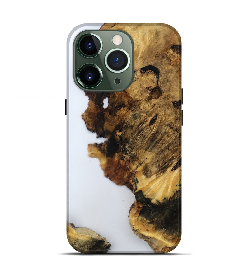 iPhone 13 Pro Wood Live Edge Phone Case - Yoselin (Clear, 800524)