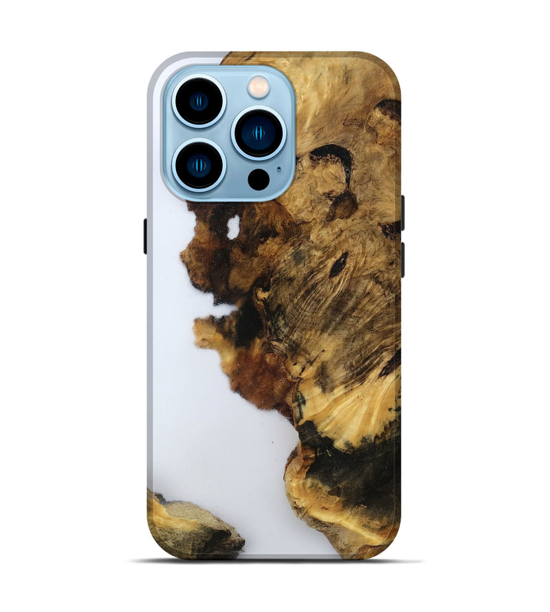 iPhone 14 Pro Wood Live Edge Phone Case - Yoselin (Clear, 800524)