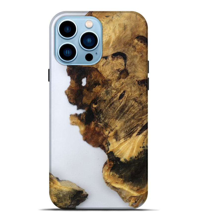 iPhone 14 Pro Max Wood Live Edge Phone Case - Yoselin (Clear, 800524)