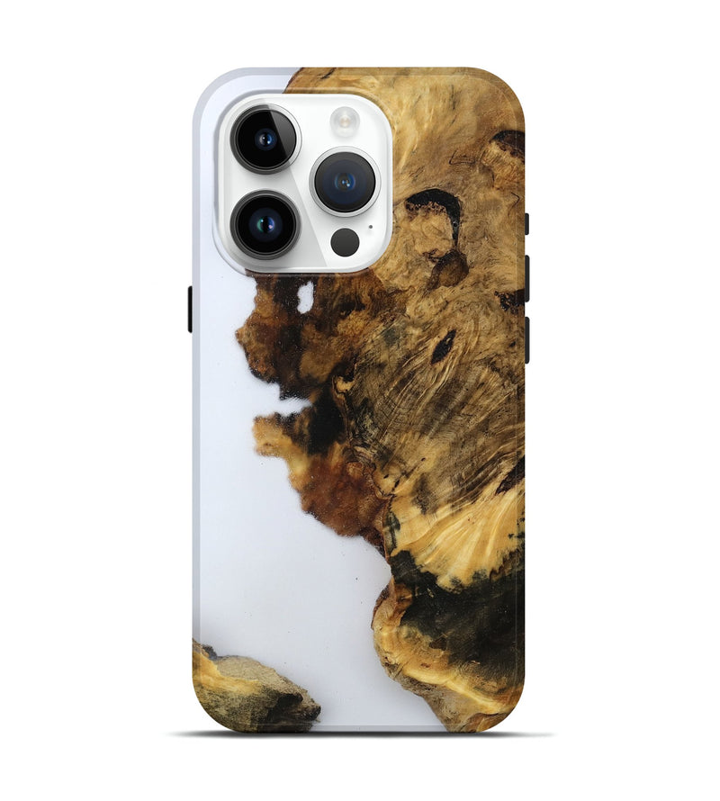 iPhone 15 Pro Wood Live Edge Phone Case - Yoselin (Clear, 800524)
