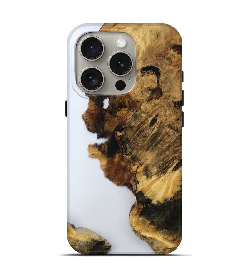 iPhone 16 Pro Wood Live Edge Phone Case - Yoselin (Clear, 800524)