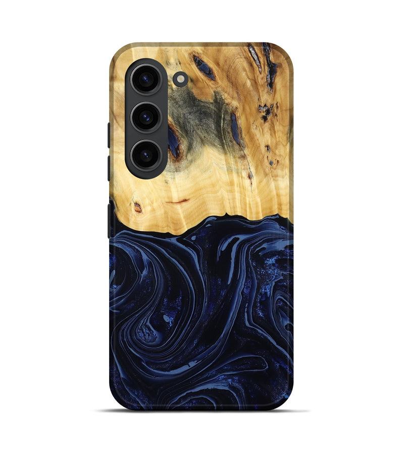 Galaxy S23 Wood Live Edge Phone Case - Arlette (Blue, 800525)