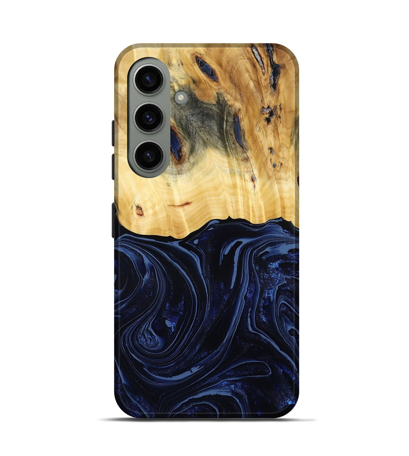 Galaxy S24 Wood Live Edge Phone Case - Arlette (Blue, 800525)