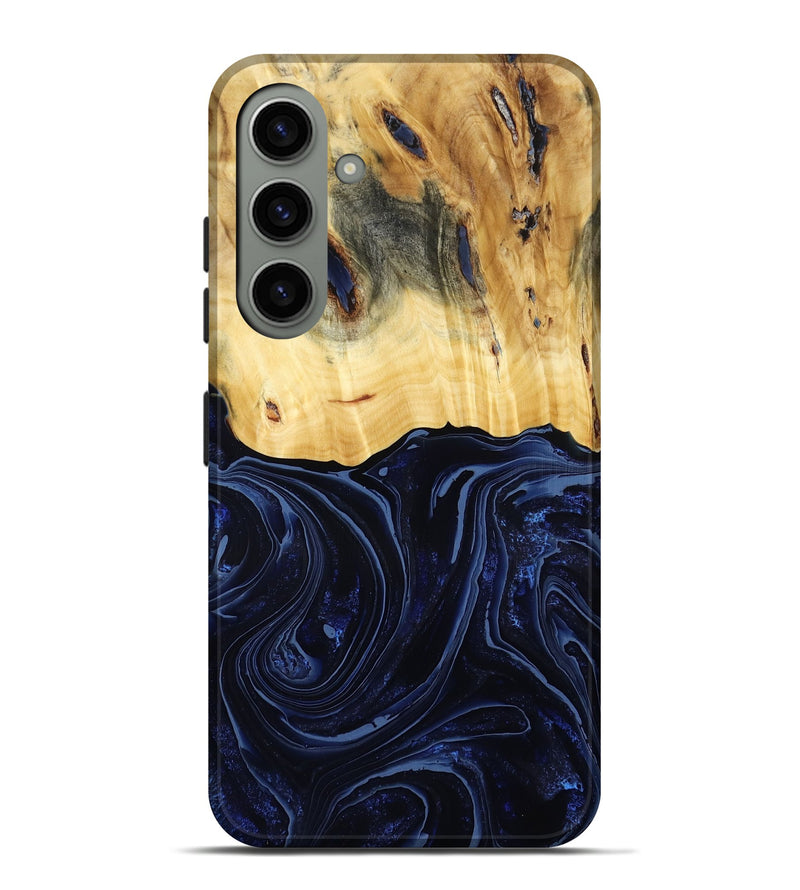 Galaxy S24 Plus Wood Live Edge Phone Case - Arlette (Blue, 800525)