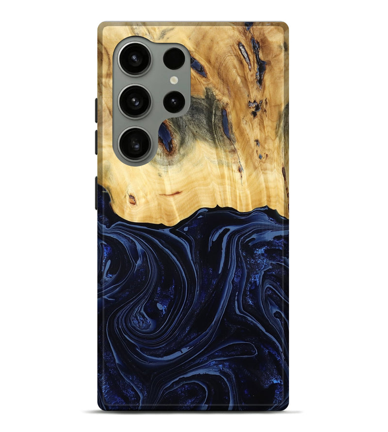Galaxy S24 Ultra Wood Live Edge Phone Case - Arlette (Blue, 800525)