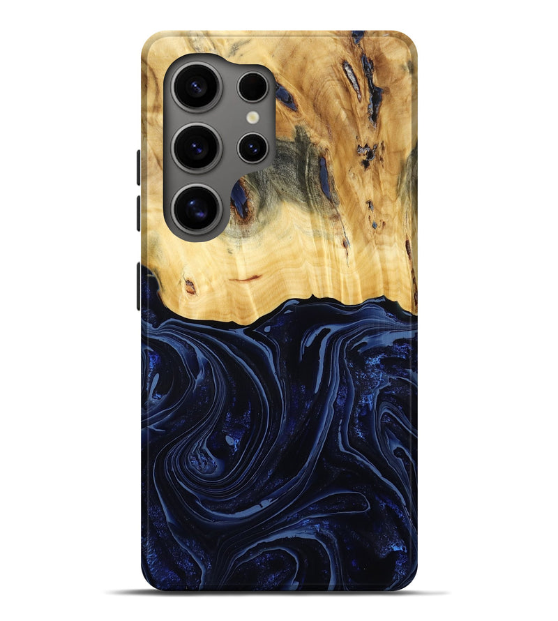 Galaxy S25 Ultra Wood Live Edge Phone Case - Arlette (Blue, 800525)