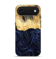 iPhone 17 Air Wood Live Edge Phone Case - Arlette (Blue, 800525)