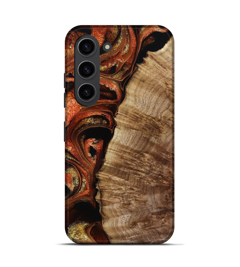 Galaxy S23 Wood Live Edge Phone Case - Harland (Red, 800526)