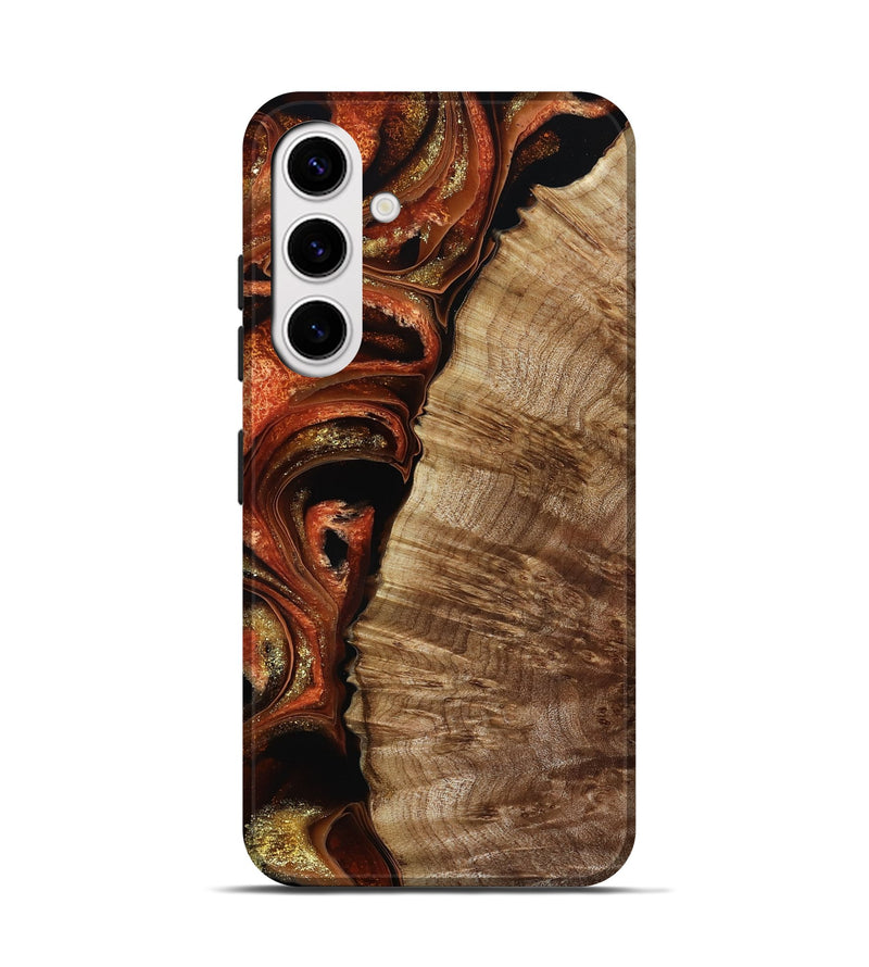 Galaxy S25 Wood Live Edge Phone Case - Harland (Red, 800526)