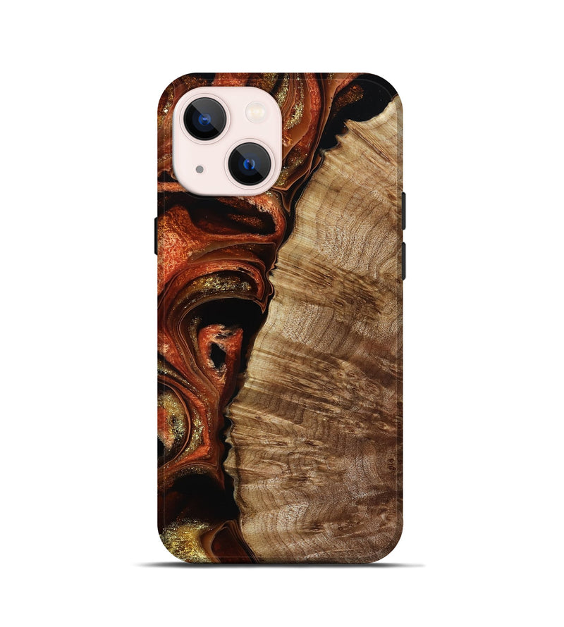 iPhone 13 mini Wood Live Edge Phone Case - Harland (Red, 800526)