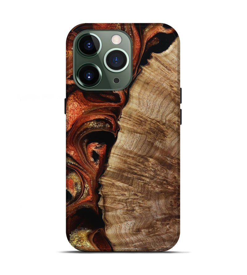 iPhone 13 Pro Wood Live Edge Phone Case - Harland (Red, 800526)