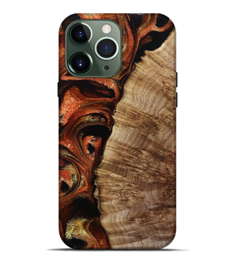 iPhone 13 Pro Max Wood Live Edge Phone Case - Harland (Red, 800526)