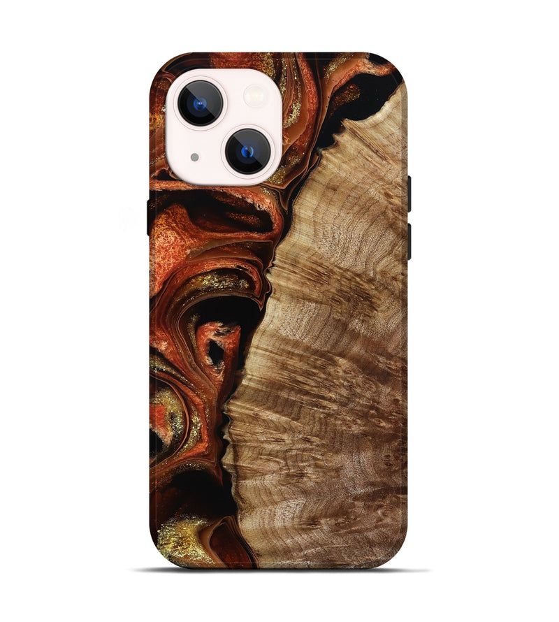 iPhone 14 Wood Live Edge Phone Case - Harland (Red, 800526)