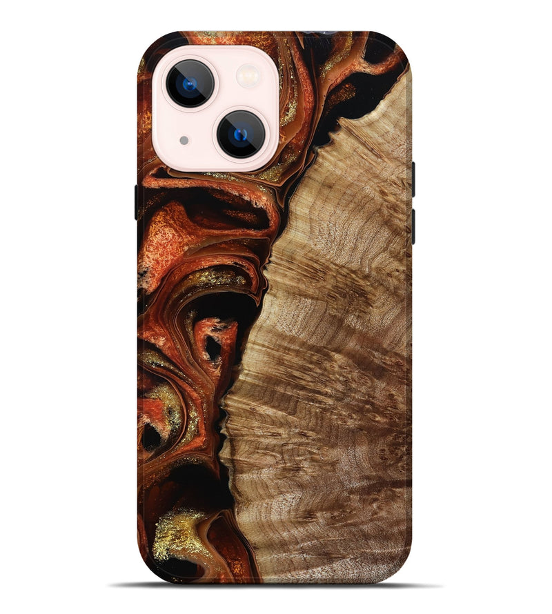 iPhone 14 Plus Wood Live Edge Phone Case - Harland (Red, 800526)