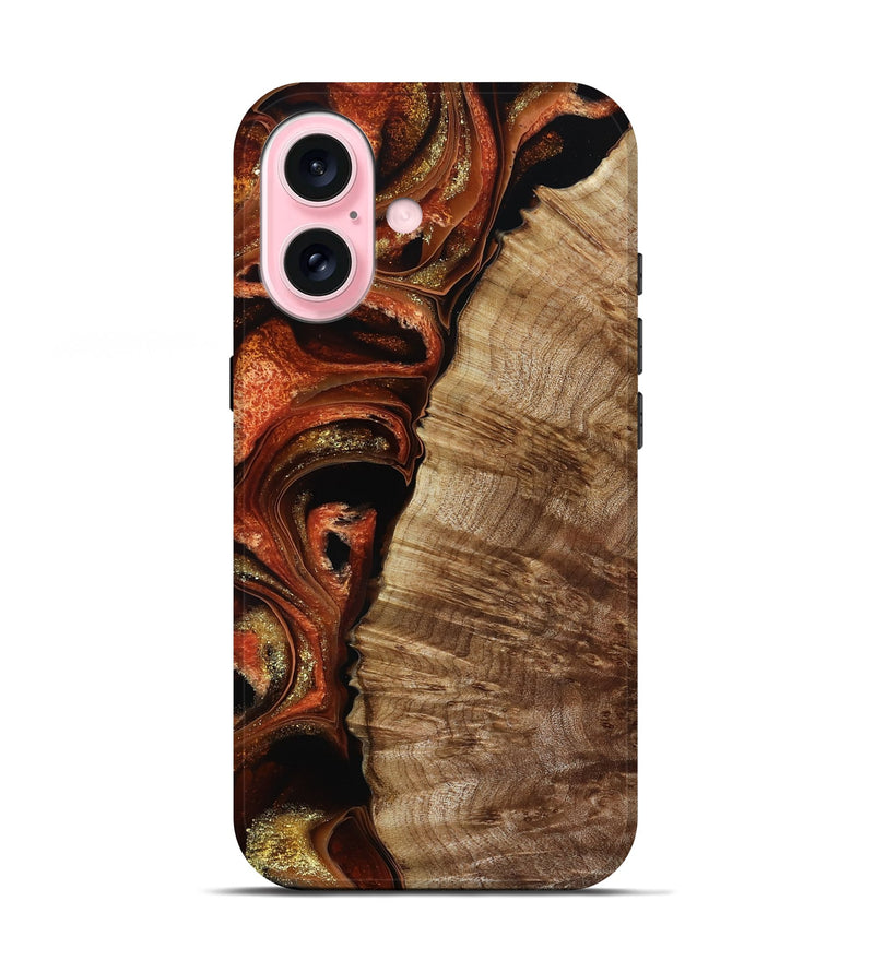 iPhone 17 Wood Live Edge Phone Case - Harland (Red, 800526)